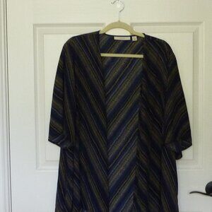 Sejour Open Front Jacket in Blue Green Black 16W